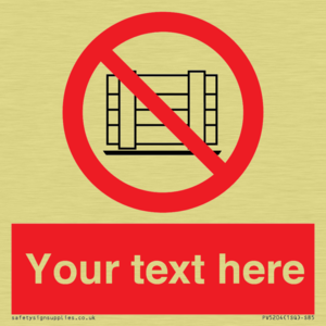 Custom Do Not Obstruct Sign